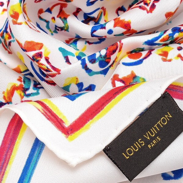 Louis Vuitton - White Monogram Multicolor Scarf